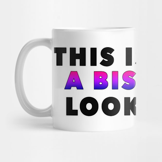 This is What a Bisexual Looks Like in Black and Purple Pride Color Text by WordWind